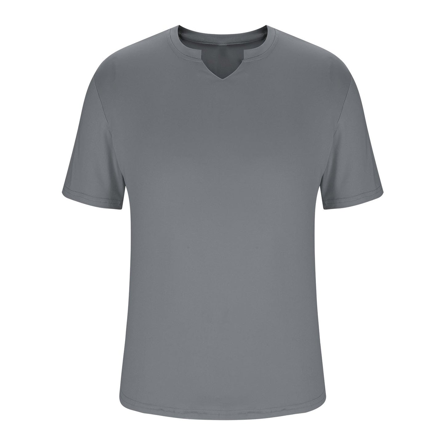 Men’s Short Sleeve Athletic T-Shirt – Quick Dry Workout Top, Gray