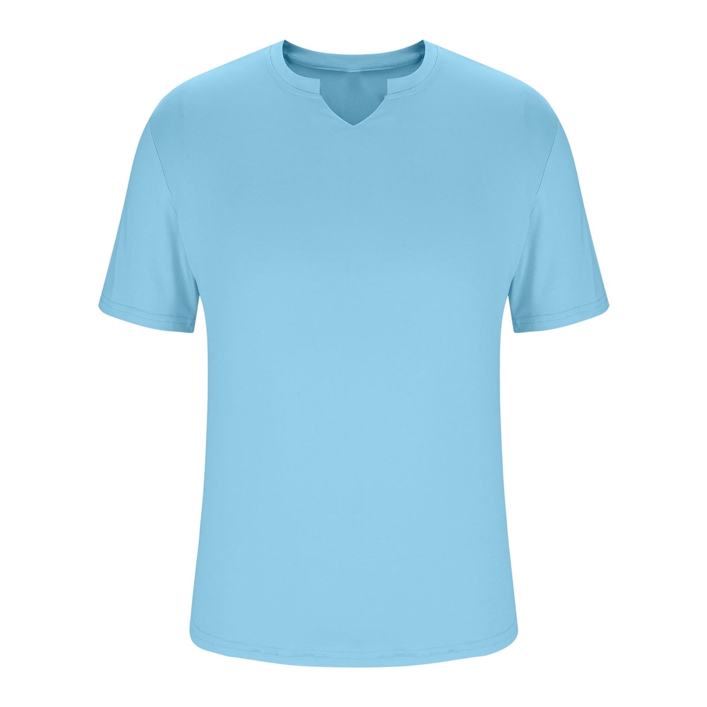 Men’s Short Sleeve Athletic T-Shirt – Quick Dry Training Top, Light Blue