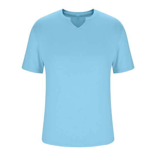 Men’s Short Sleeve Athletic T-Shirt – Quick Dry Training Top, Light Blue